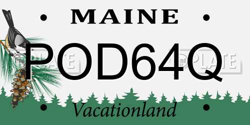 POD64Q Maine License Plate