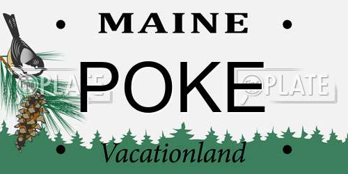 POKE Maine License Plate