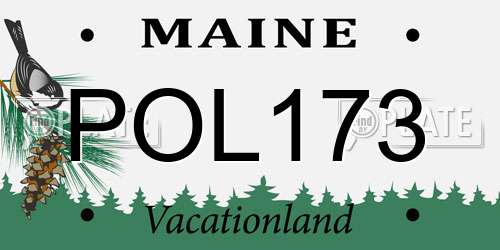 POL173 Maine License Plate