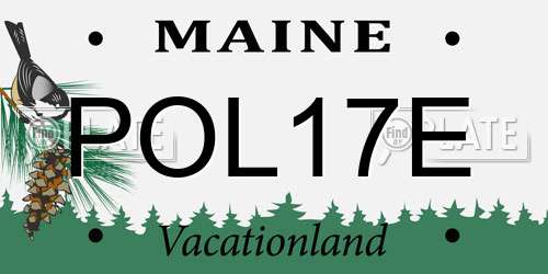POL17E Maine License Plate