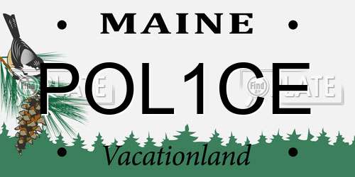 POL1CE Maine License Plate