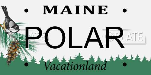 POLAR Maine License Plate