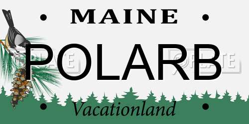POLARB Maine License Plate