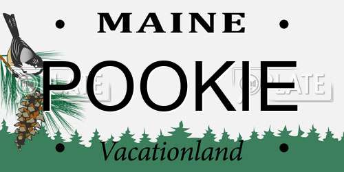 POOKIE Maine License Plate
