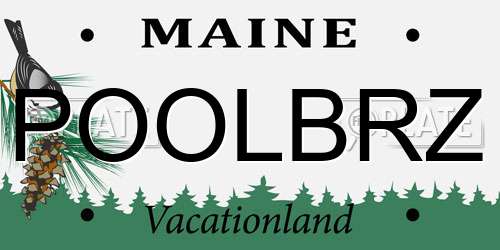 POOLBRZ Maine License Plate