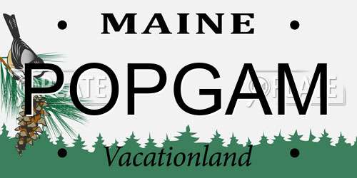 POPGAM Maine License Plate