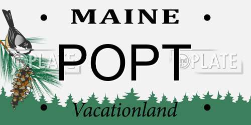 POPT Maine License Plate