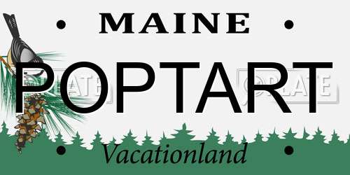 POPTART Maine License Plate