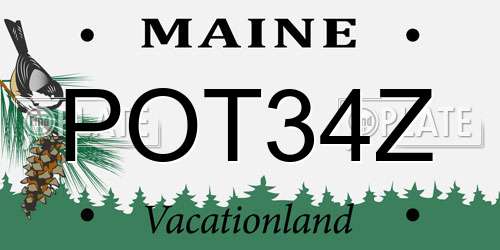 POT34Z Maine License Plate