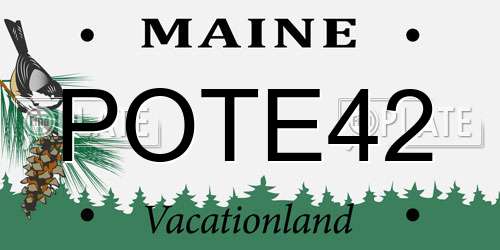 POTE42 Maine License Plate