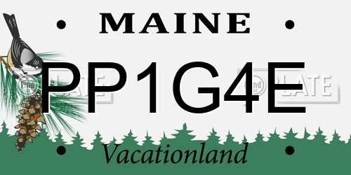 PP1G4E Maine License Plate