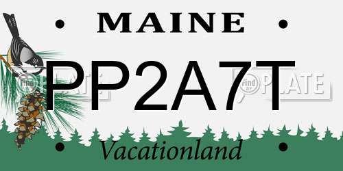 PP2A7T Maine License Plate