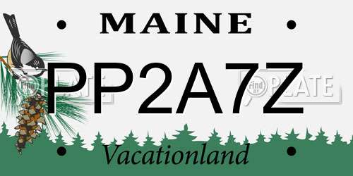 PP2A7Z Maine License Plate