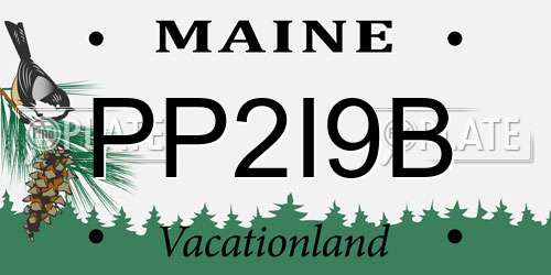 PP2I9B Maine License Plate