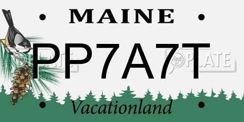 PP7A7T Maine License Plate