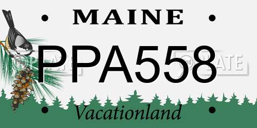 PPA558 Maine License Plate