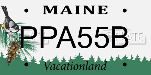 PPA55B Maine License Plate