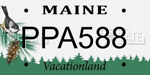 PPA588 Maine License Plate