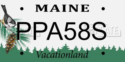 PPA58S Maine License Plate