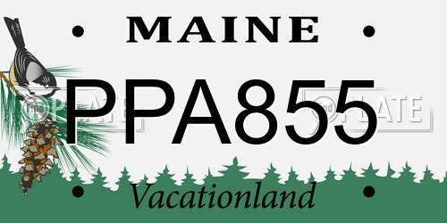 PPA855 Maine License Plate