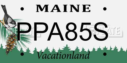 PPA85S Maine License Plate