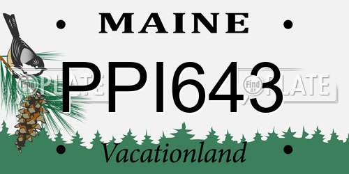 PPI643 Maine License Plate