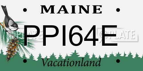 PPI64E Maine License Plate