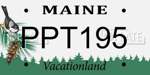 PPT195 Maine License Plate