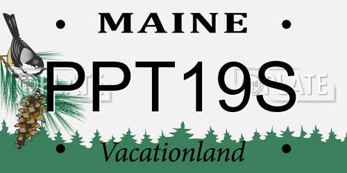 PPT19S Maine License Plate