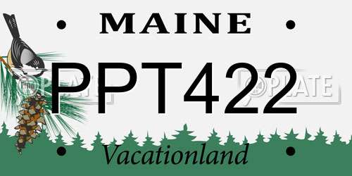 PPT422 Maine License Plate