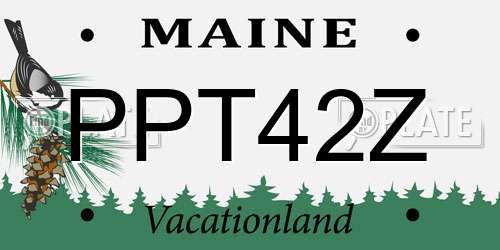PPT42Z Maine License Plate