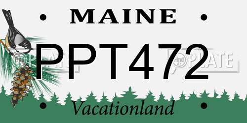 PPT472 Maine License Plate