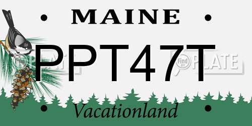 PPT47T Maine License Plate