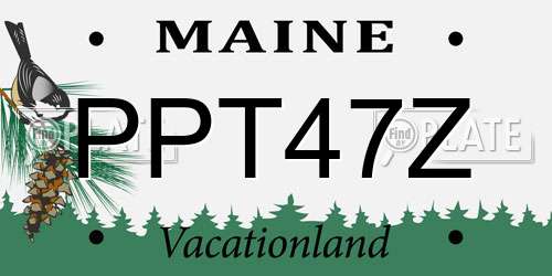 PPT47Z Maine License Plate