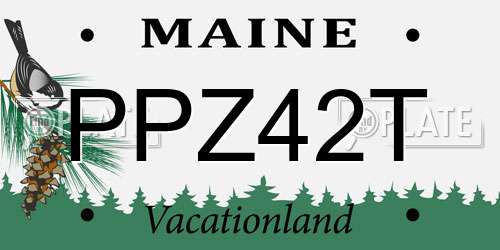 PPZ42T Maine License Plate