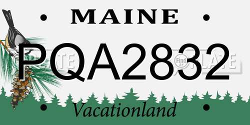 PQA2832 Maine License Plate