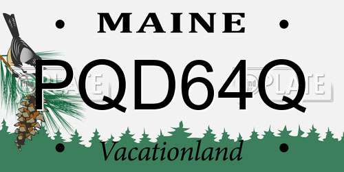 PQD64Q Maine License Plate