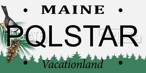 PQLSTAR Maine License Plate