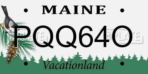 PQQ64O Maine License Plate