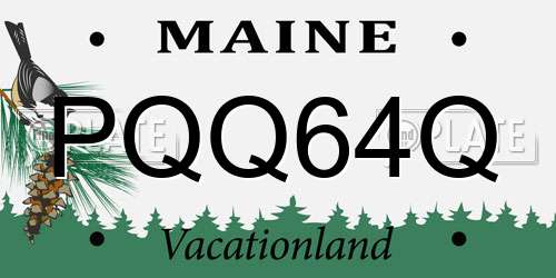 PQQ64Q Maine License Plate