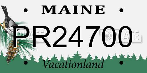 PR24700 Maine License Plate