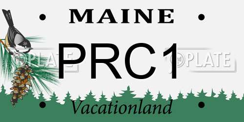 PRC1 Maine License Plate