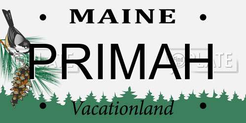 PRIMAH Maine License Plate
