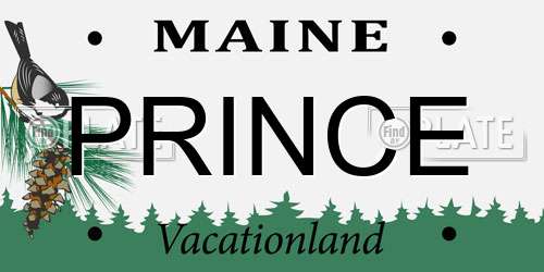 PRINCE Maine License Plate