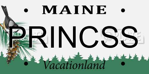 PRINCSS Maine License Plate