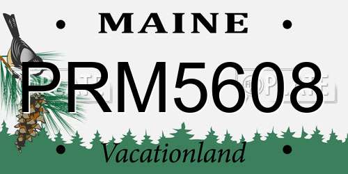 PRM5608 Maine License Plate