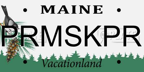 PRMSKPR Maine License Plate