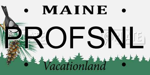 PROFSNL Maine License Plate