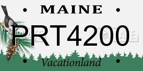 PRT4200 Maine License Plate
