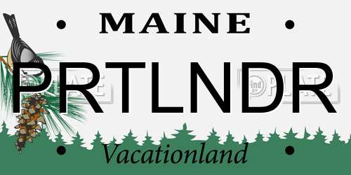 PRTLNDR Maine License Plate